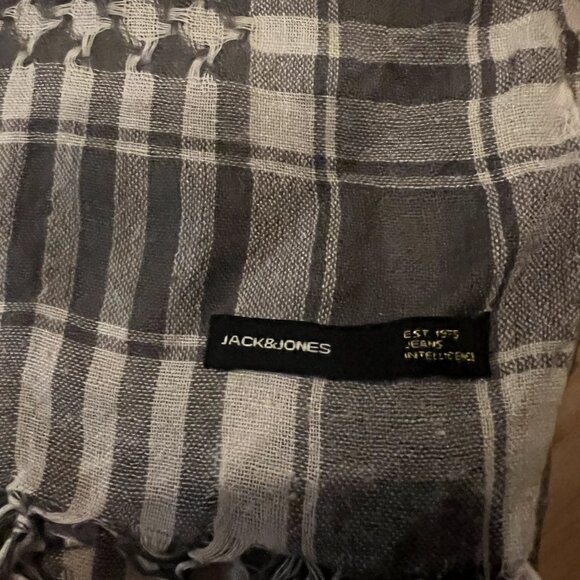 Jack and Jones Gray Square Scarf - Picture 2 of 3
